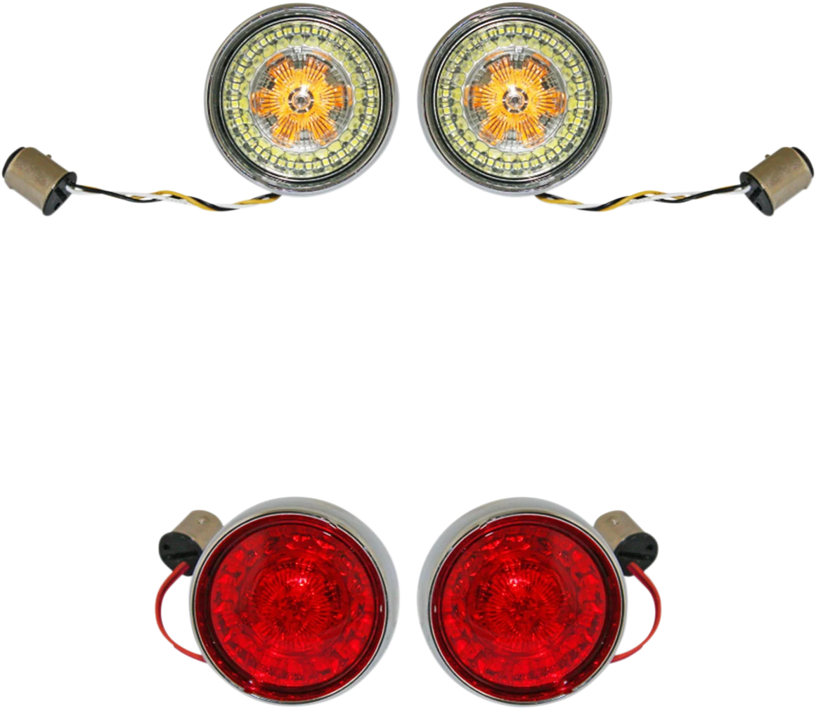 First-Class Custom Dynamics Full Bullet Turn Signal Conversion Kit - Chrome PB-BCM2-BB-C Lightweight