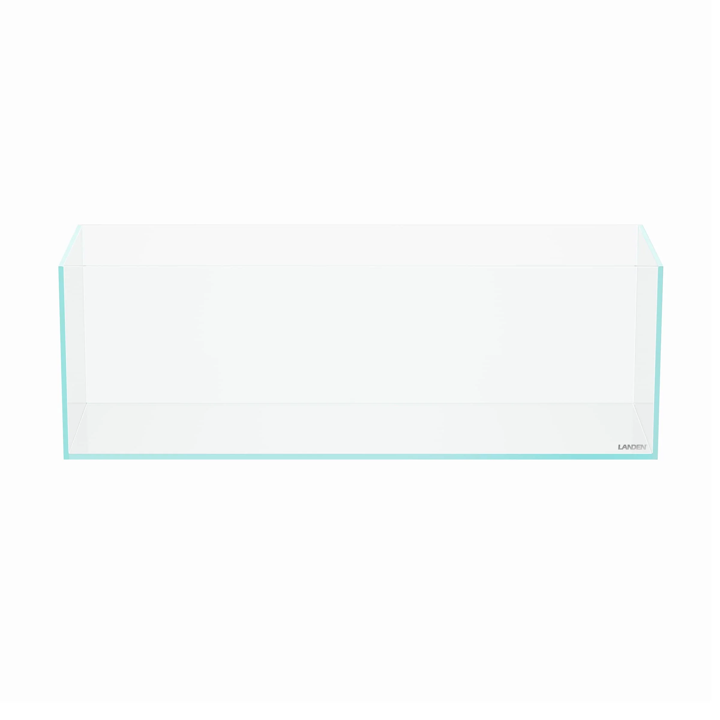 Recyclable LANDEN 60L Rimless Long Aquarium – 60x20x20 cm Low Iron Glass 5mm Nano Foam Mat Included Long-Lasting