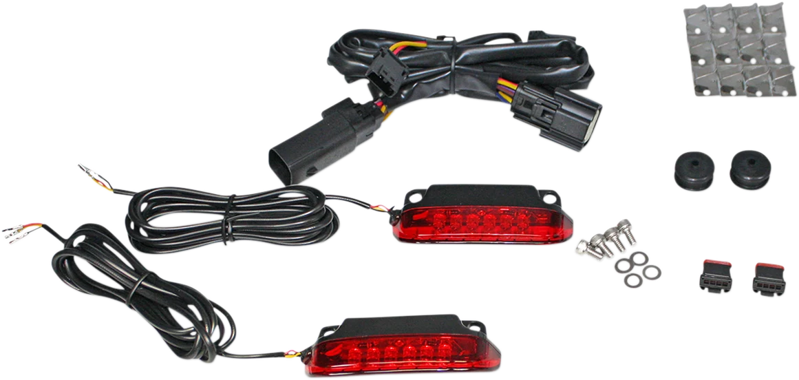 Secure Custom Dynamics Luggage Rack Light Bar - Red CD-LR-07-R Stylish