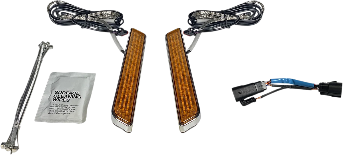 Fine Custom Dynamics LED Fork Light - Amber - Chrome CD-FORK-SS8-AC User-Friendly