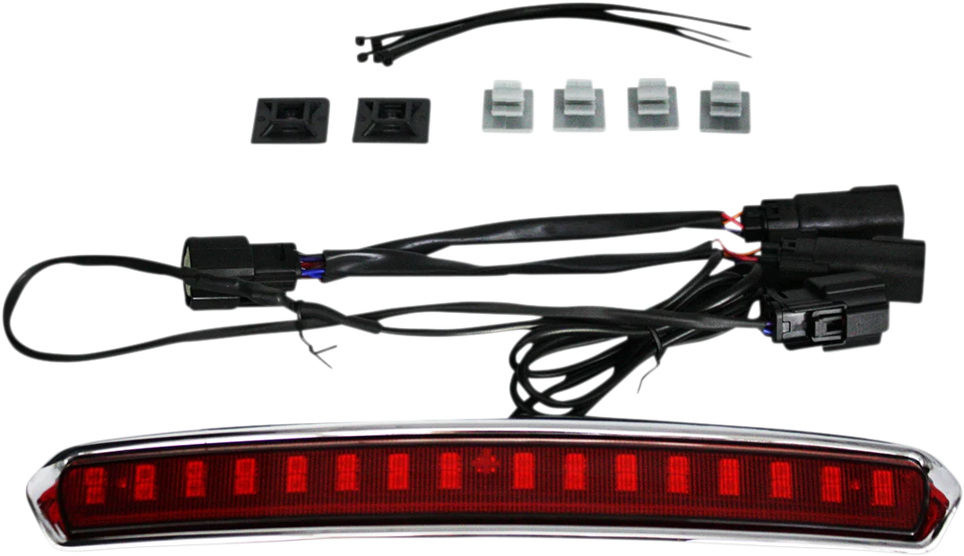 Dependable Custom Dynamics Tour Pack Lid Light - Chrome Red CD-TP-LID-CR Elegant