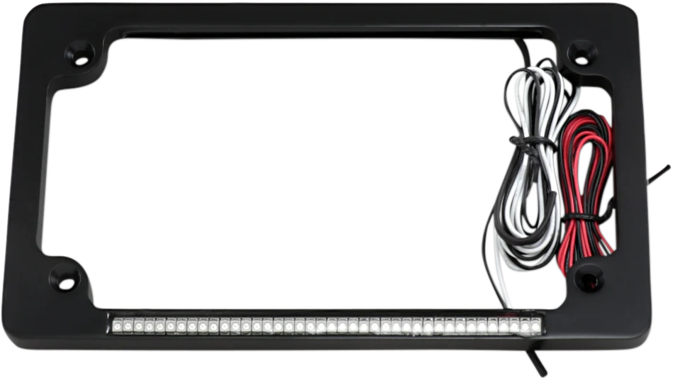 First-Class Custom Dynamics Dual License Plate Frame - Black TF02-B Relaxed