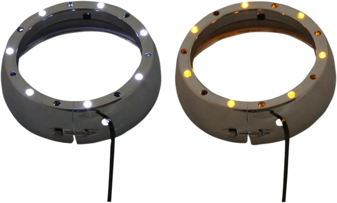 Reusable Custom Dynamics Lighted Passing Lamp Trim Ring '06-'13 FLHT - Chrome CDTB-45TR-2C Natural