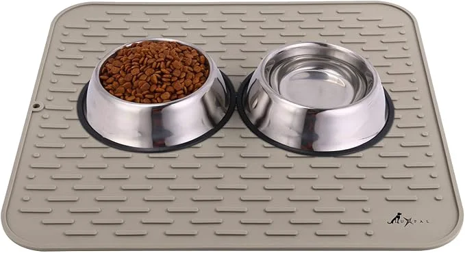Elite LuxPal Large 17X15 Premium Grade Silicone Dog Cat Indoor or Outdoor Food Mat for Pets and Animals None Slip Food Tray Placemat for All Floors Washable Food Grade Brown About ThisOverview Exclusive