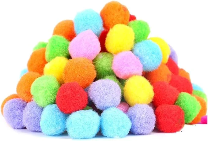 Trendy PET SHOW 50pcs 1.5 3.8cm Cat Toy Balls Soft Kitten Pompon Toys Indoor Cats Top-Quality