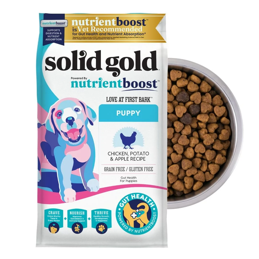 Stylish Solid Gold Chicken Dry Puppy Food – Grain Probiotics Chicken Potato 22 lb Outstanding