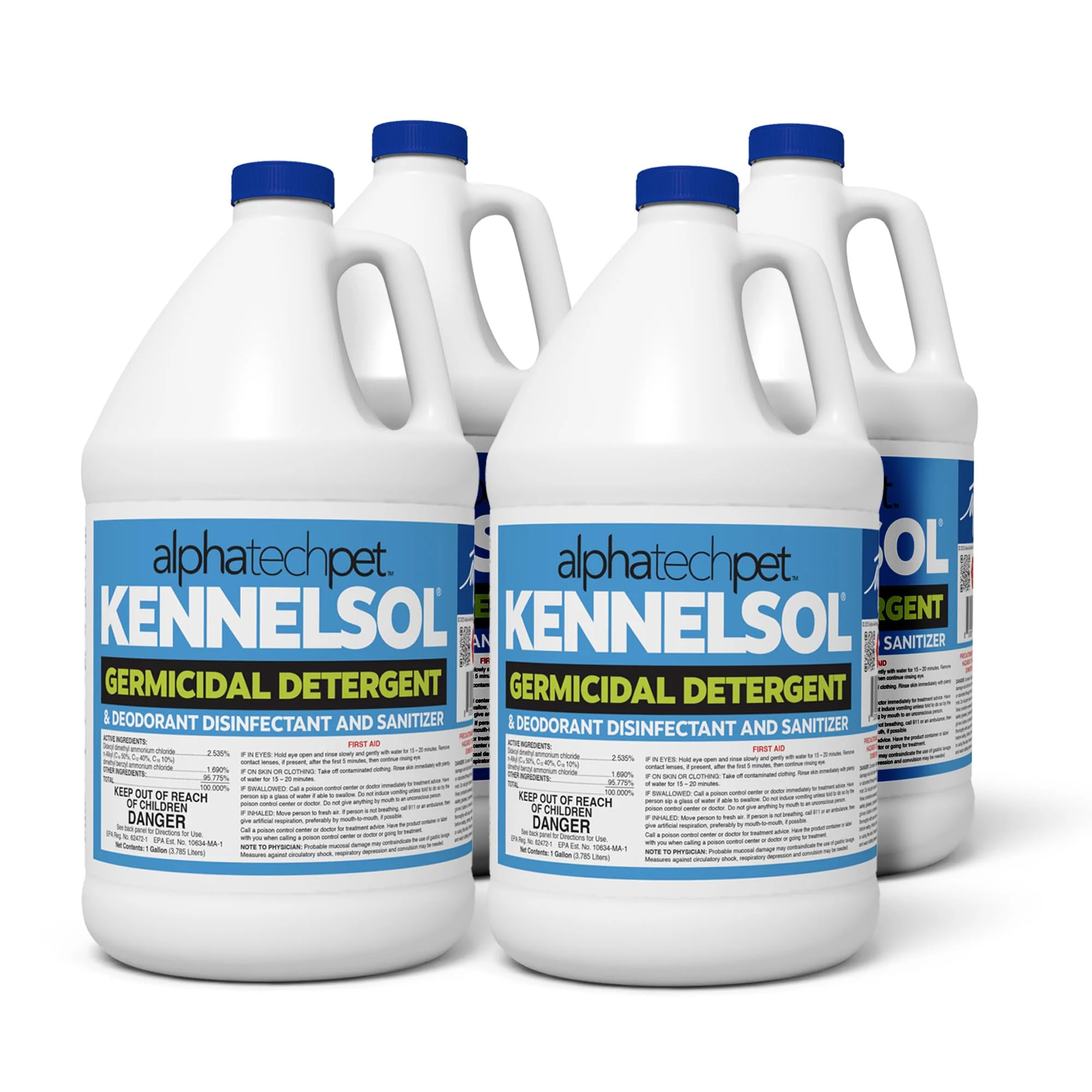 Sophisticated ATP KennelSol 1-Step Kennel Cleaner – 1 Gallon Pack of 4 Disinfect Deodorize Wintergreen Relaxed