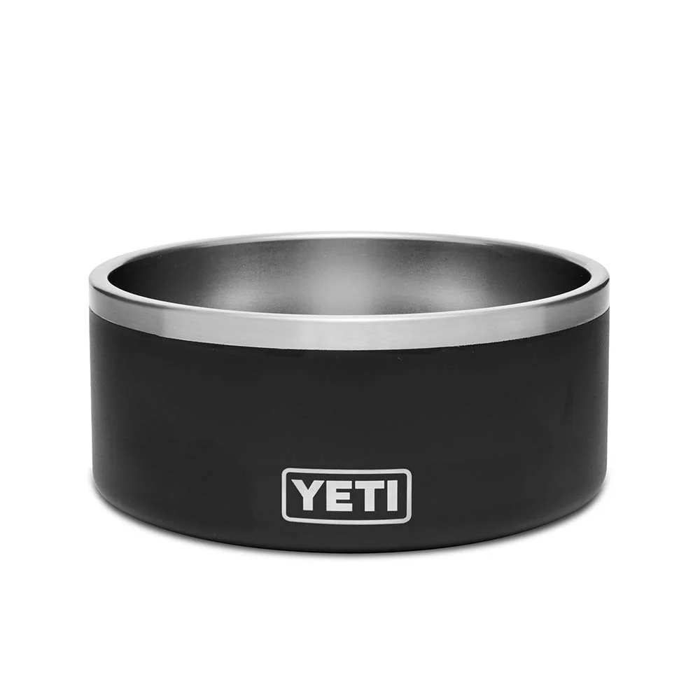 Minimalist YETI Boomer 8 Dog Bowl - 64 oz Stainless Steel Non-Slip Dishwasher Safe Black Elegant