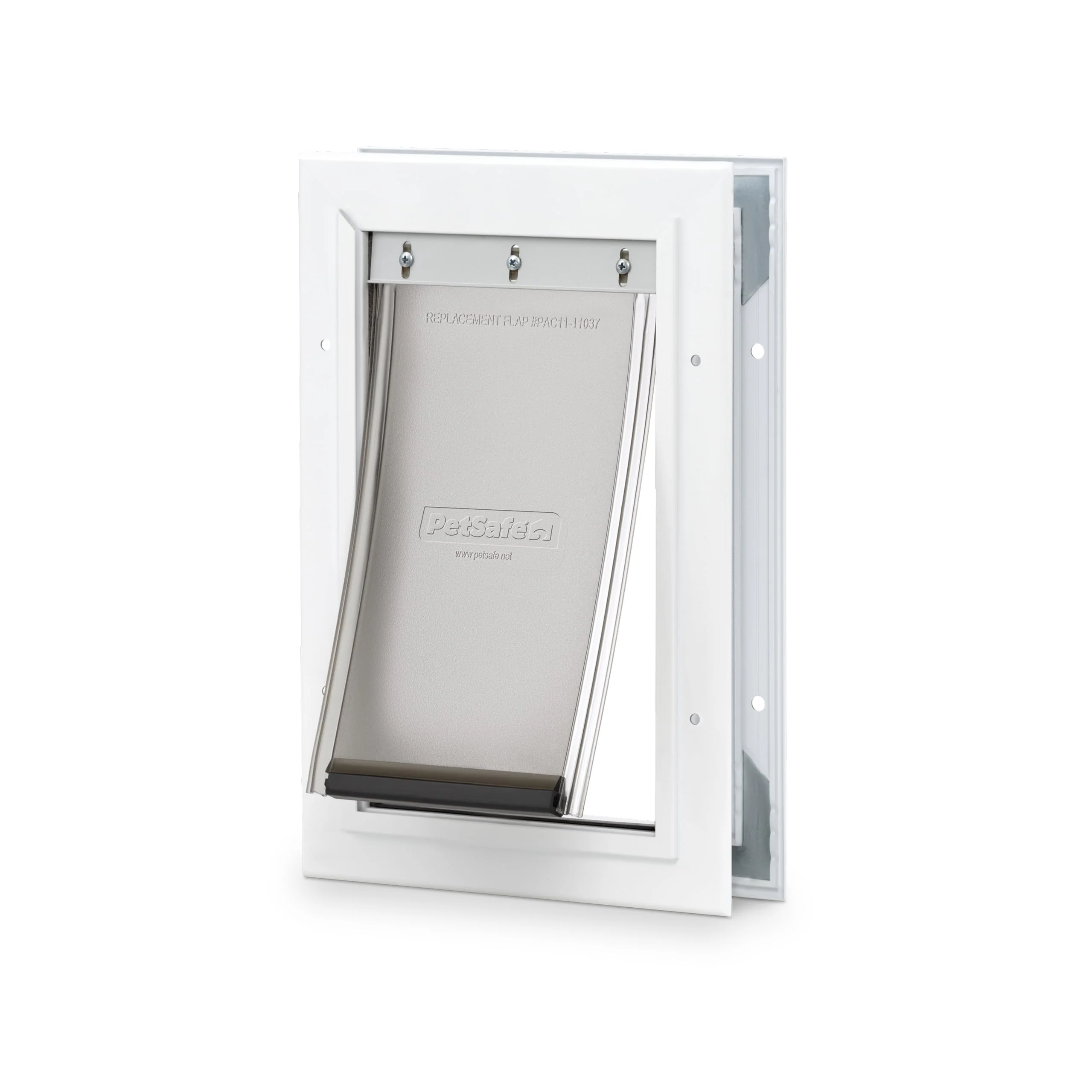 Authentic PetSafe dom Aluminum Pet Door Small - White Tinted Flap Easy DIY Install Certified