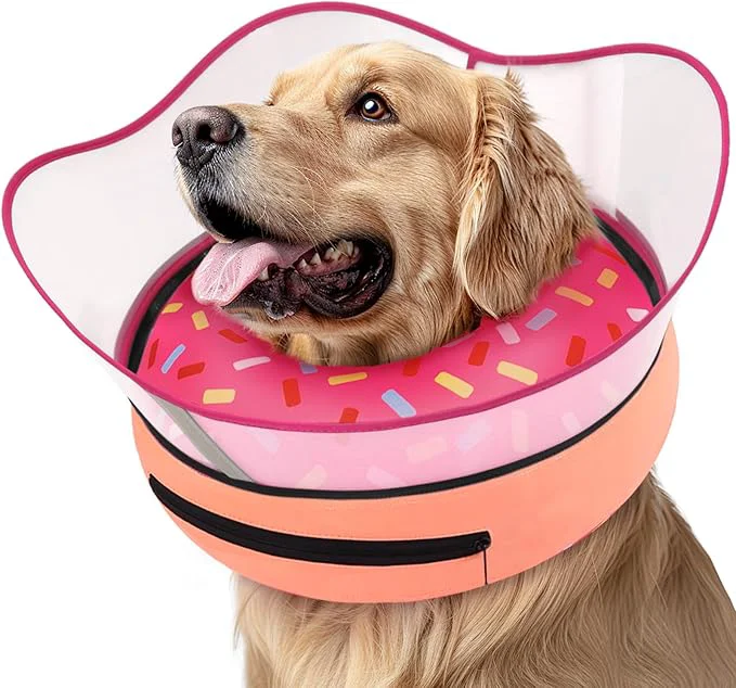 Exclusive Supet Raised Inflatable Dog Cone Collar to Stop Licking Soft Dog Cone Enhanced