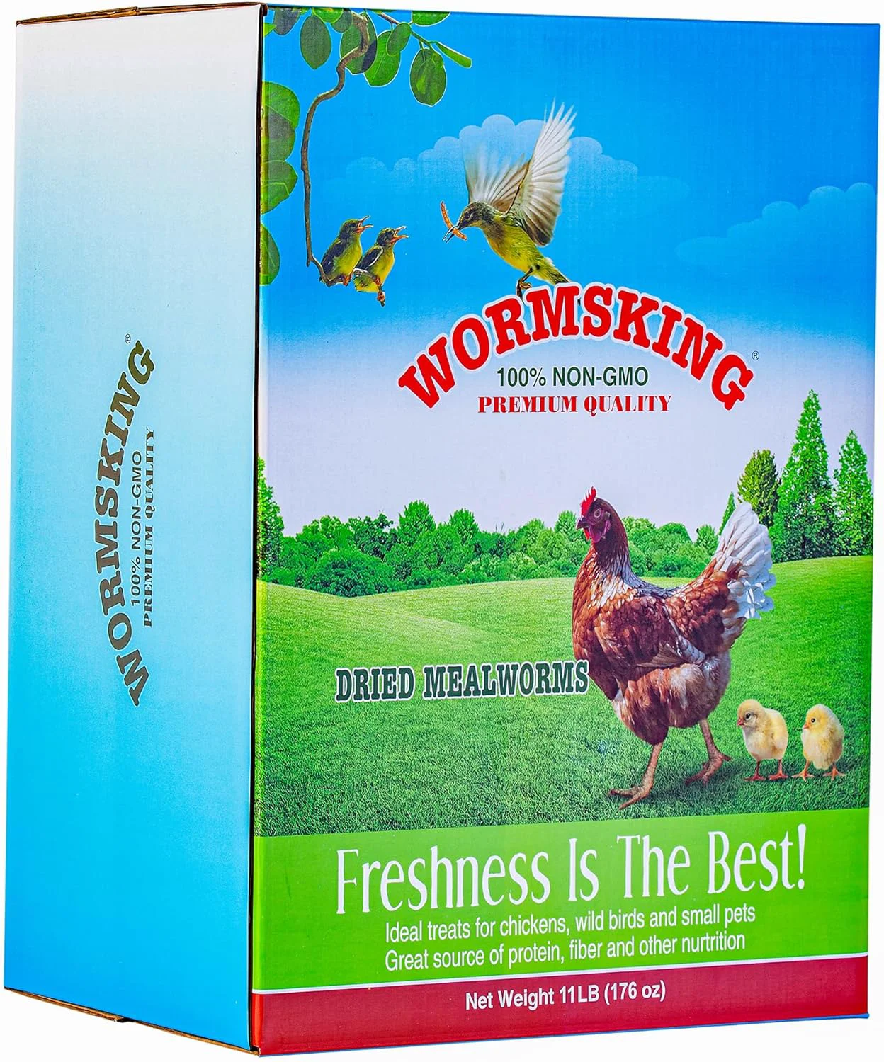 Comfortable 11 LBS Dried Mealworms Non GMO High Protein Treat for Chicken Duck Birds Reptile Hamster Hedgehog Smooth