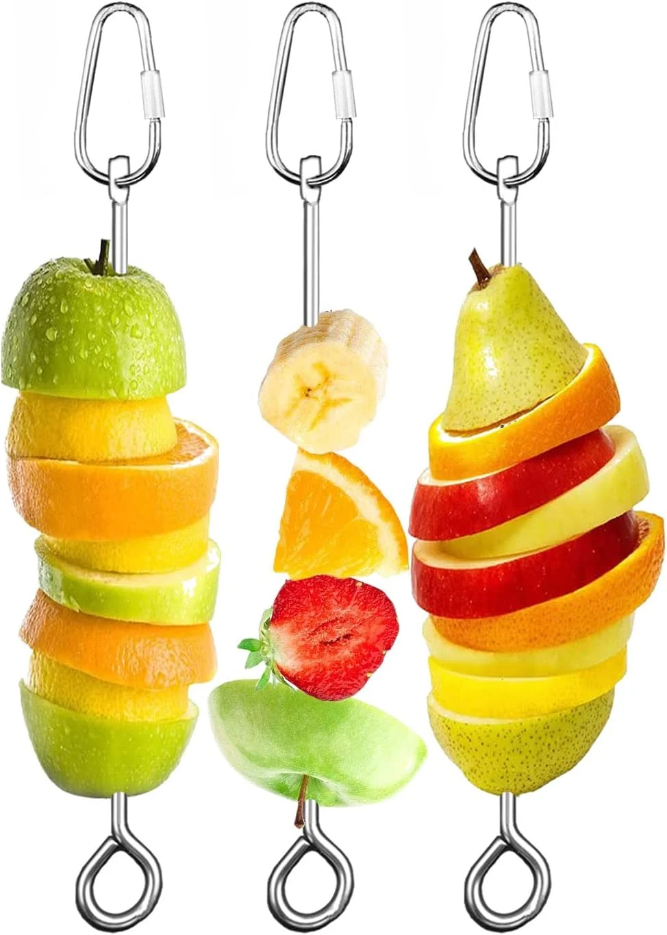 Breathable Bird Cage Food Holder Parrot Fruit Vegetable Skewer Bird Cage Feeder Foraging Toy for Parakeet Budgie Macaw Modern