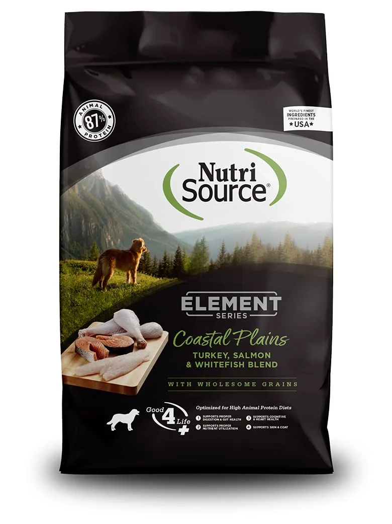 Classic NutriSource Element Series Coastal Plains Dry Dog Food — Turkey Salmon Whitefish 12 lb Crafted