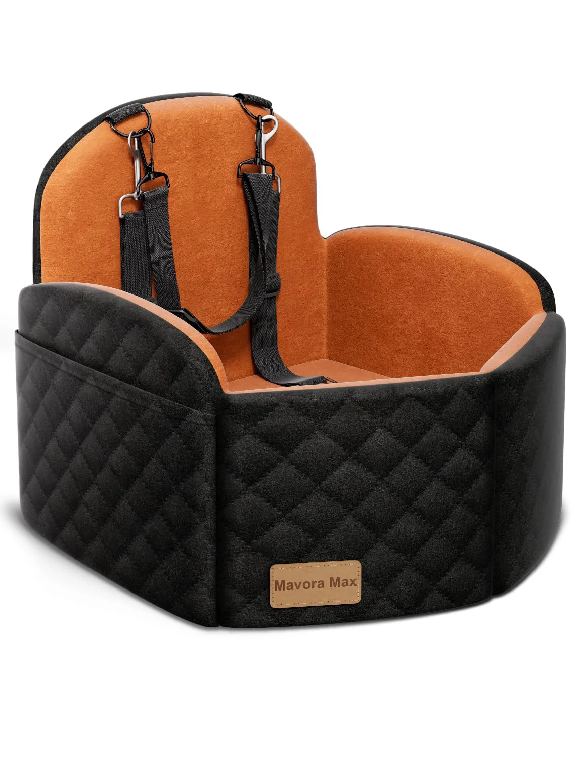 Certified Mavora Max Dog Car Seat for Small Medium Dogs — d Booster with Memory Foam Washable Cover Storage Pockets Up to 35 lbs Functional