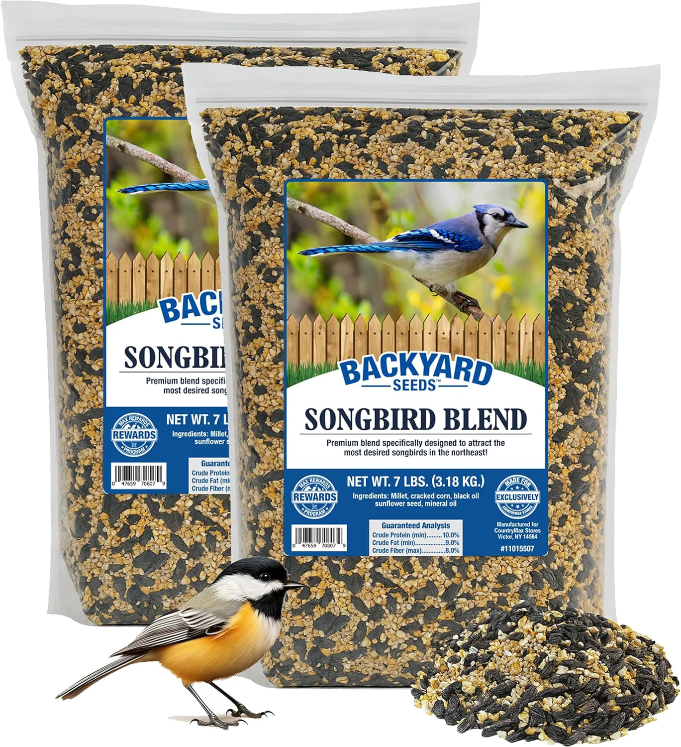 Verified Backyard Seeds Songbird Blend Bird Seed Great Variety 14 Pounds Versatile