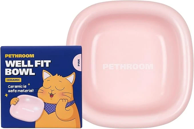 Breathable PETHROOM Well Fit Dog Bowl – Durable Ceramic Cat Dog Food and Water Bowl Non-Slip Silicone Base Easy to Clean 6.2 × 6.2 × 2.0 in PinkAbout ThisOverview Expertly Made