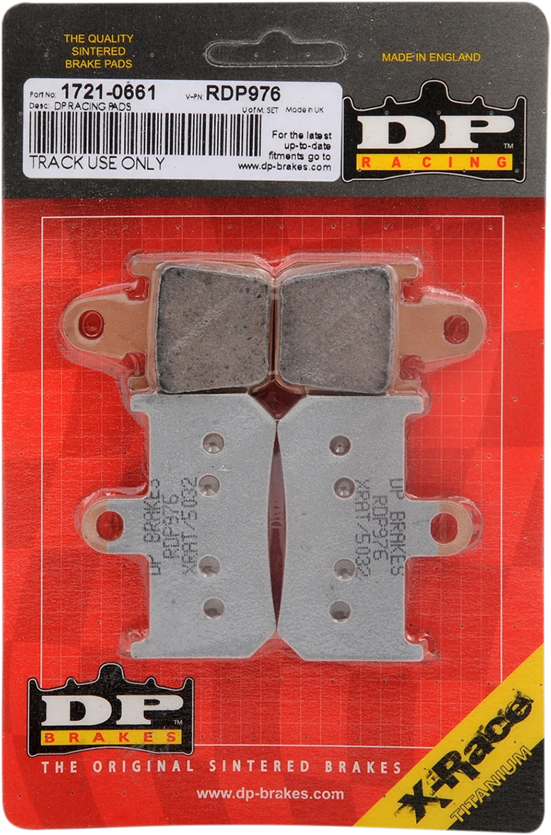 Reusable DP BRAKES RDP Racing Brake Pads - YZF 1000 R RDP976 Minimalist