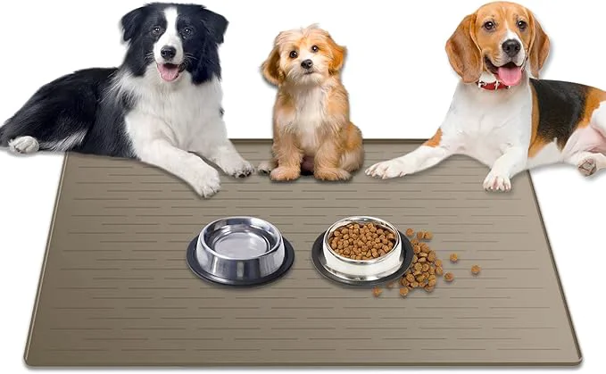Artisan 1.5MM Super Thick Dog Food Mat 40 x30 Silicone Dog and Cat Mats for Food and Water Bowls Waterproof Pet Feeding Mat for Contain Spills Protects Floors Multiple Colors Sizes for Pets BrownAbout ThisOverview Easy-to-Use