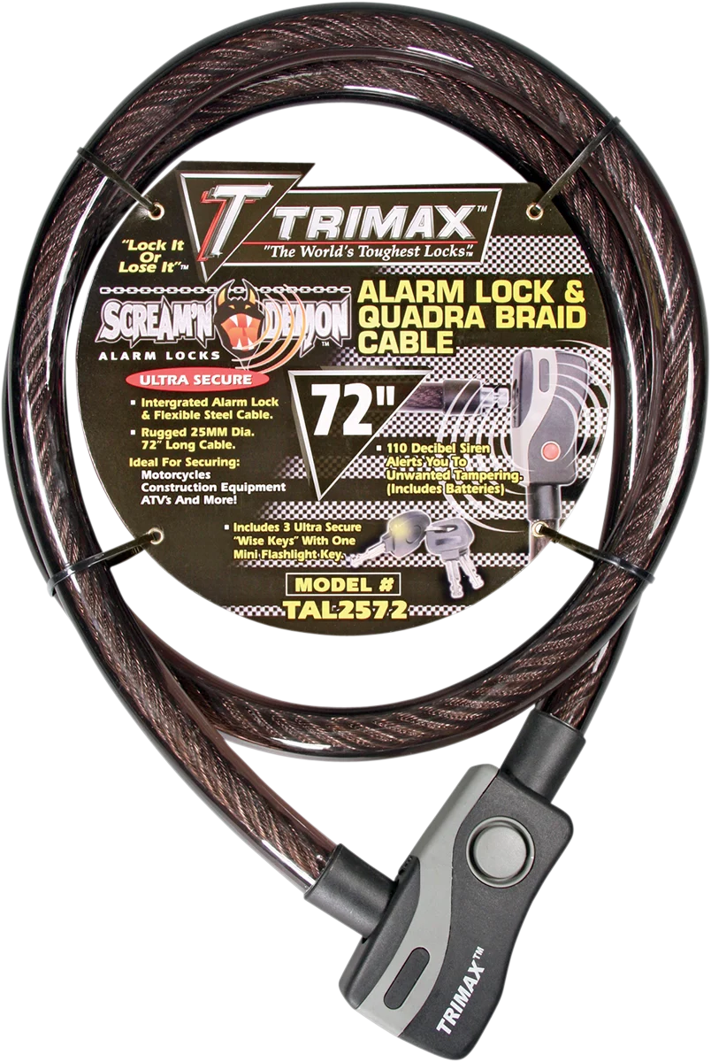 Trusted TRIMAX Alarm Cable Lock TAL2572 Verified