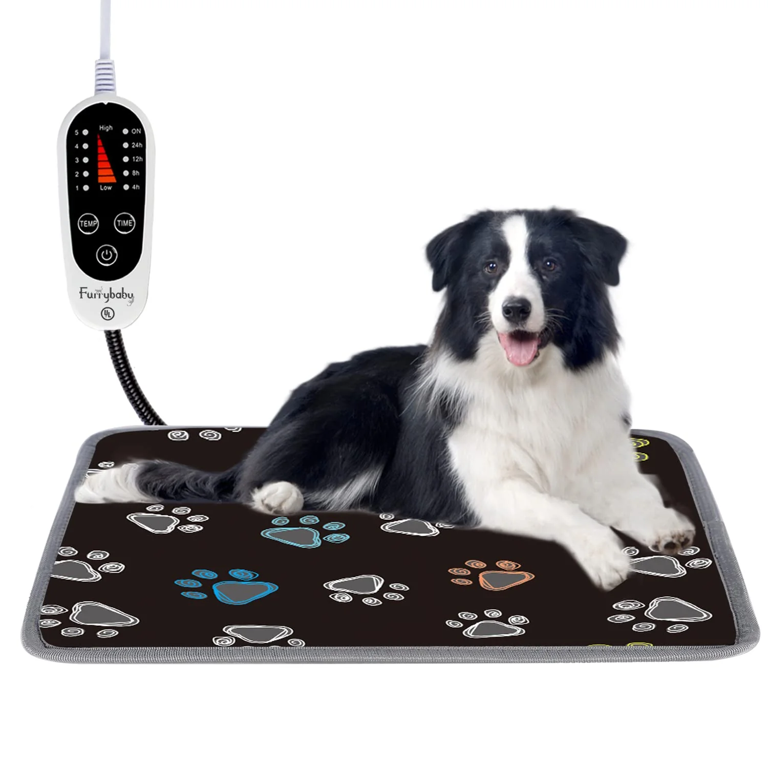 Smart Furrybaby Pet Heating Pad 34x24in Waterproof Adjustable Temp Chew-Resistant Cord Verified