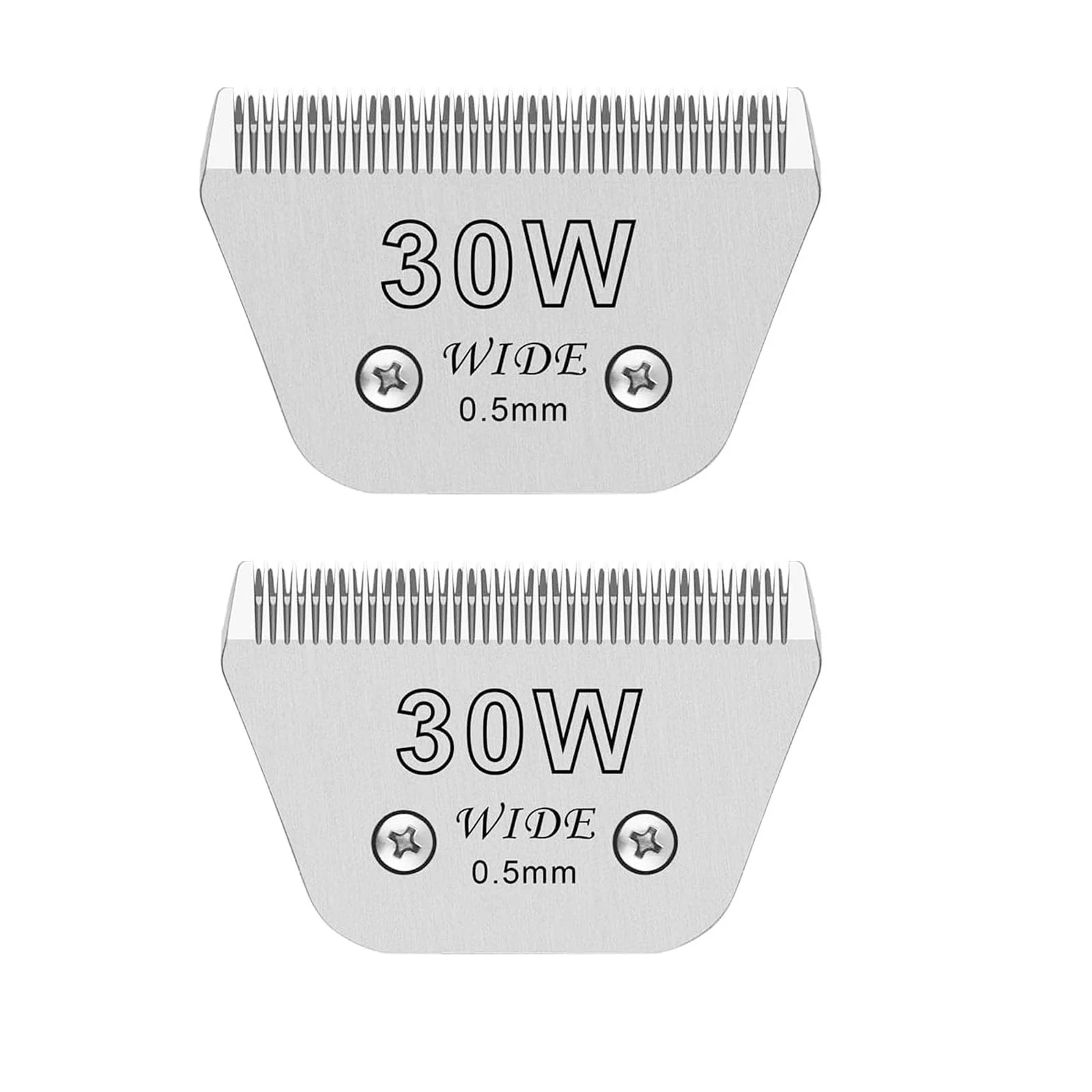 Carefully Designed Audoc 2Pcs 30W Wide Dog Grooming Blades 0.5mm Fits Andis Oster A5 Wahl KM10 Quality