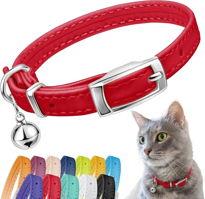 Carefully Designed CollarDirect Leather Cat Collar Cat Safety Collar Durable