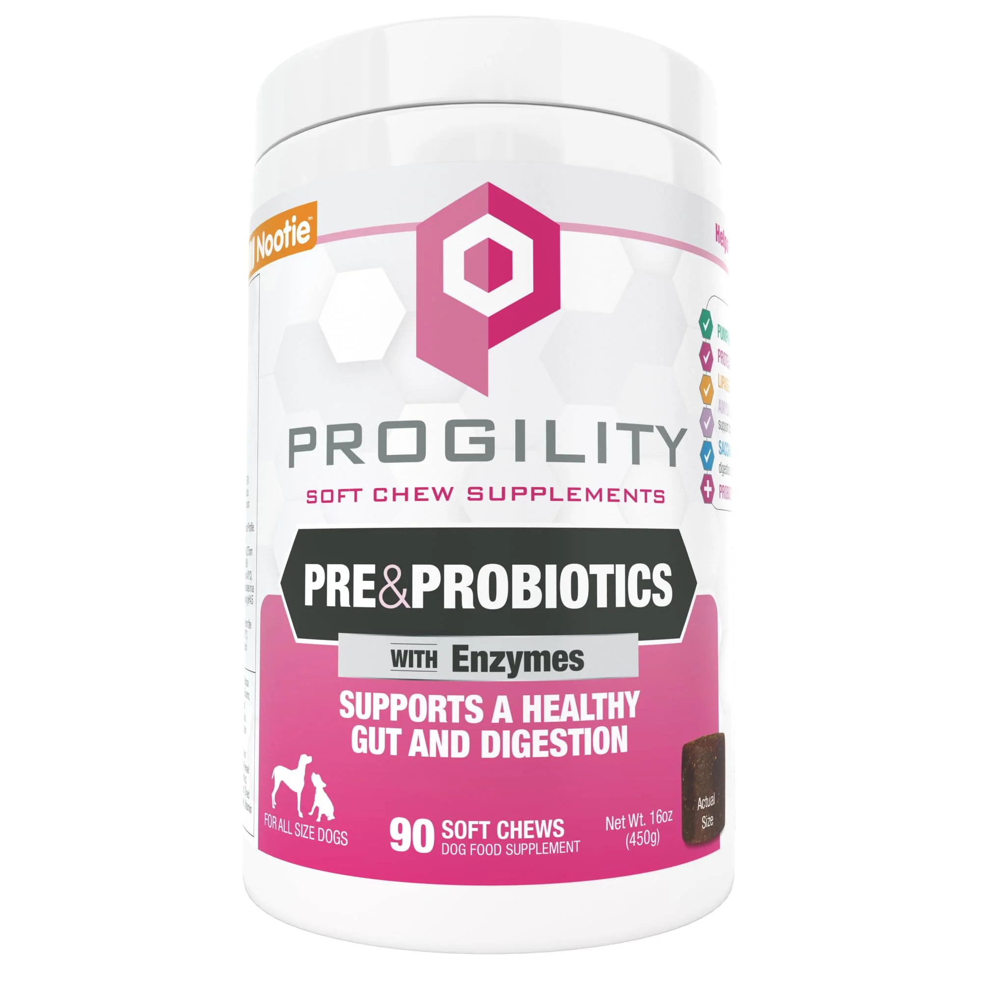 Innovative Nootie Progility Pre Probiotic for Dogs 90 Soft Chews Digestive Support Unique
