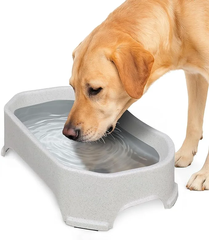 World-Class Neater Pet Brands Extra Large Water Bowl for Dogs Outdoor Dog Water Bowl 1.25 Gallon XL Capacity Big Trough Style Food Dish for Indoors or Outside No Spill Large Dog Bowls Vanilla BeanAbout ThisOverview Lightweight