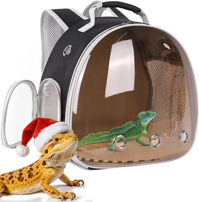 Verified Bearded Dragon Travel Backpack Carrier Eco-Friendly
