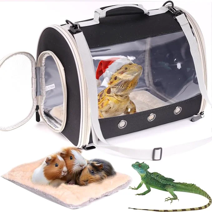 Top-Quality Bearded Dragon Travel Carrier Backpack Lizard Backpack Carrier Space Capsule Crafted