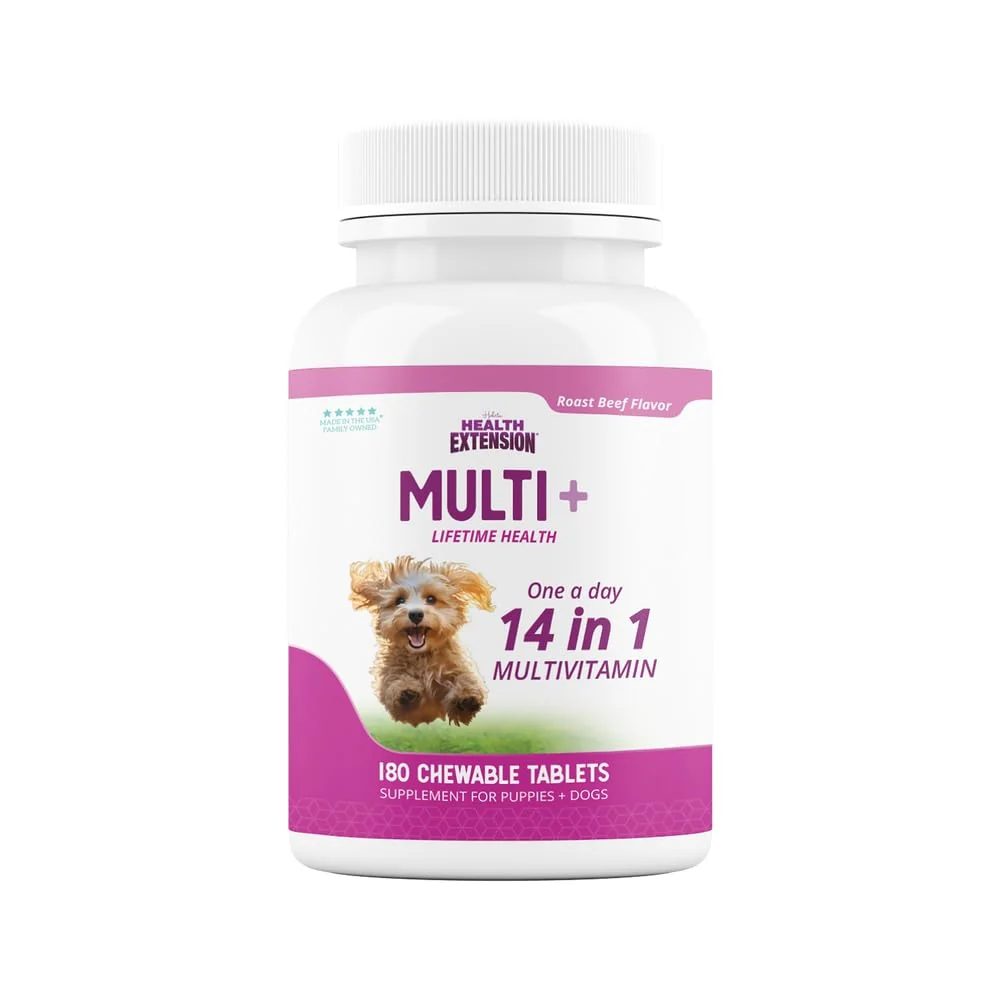 Superior Health Extension Lifetime Multivitamin Mineral Tablets for Dogs Puppies Immune Digestion Joint Coat Health Selected
