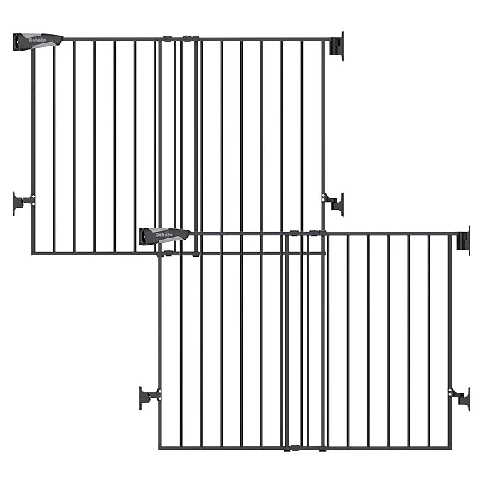 Healthy Babelio Baby Gate for Stairs Kitchen Doorways No Bottom Bar Easy Original Design