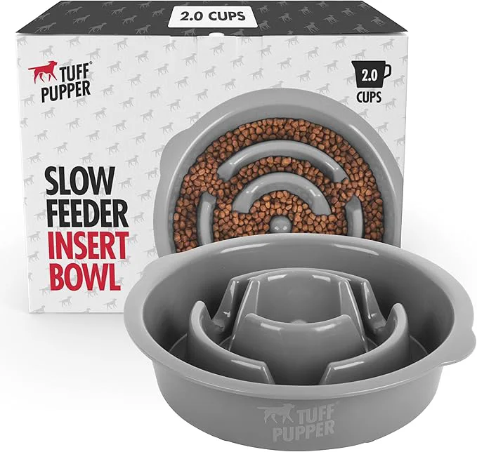 Artisan Tuff Pupper Slow Feeder Insert Bowl Puzzle Maze Slows Down Eating d Feeder Tray Bowls Standalone Dog Bowl Pet Bowls Insert Easy Clean Dishwasher Safe 2 Cups - Fits 7.5-8 Inch Hole About ThisOverview Outstanding