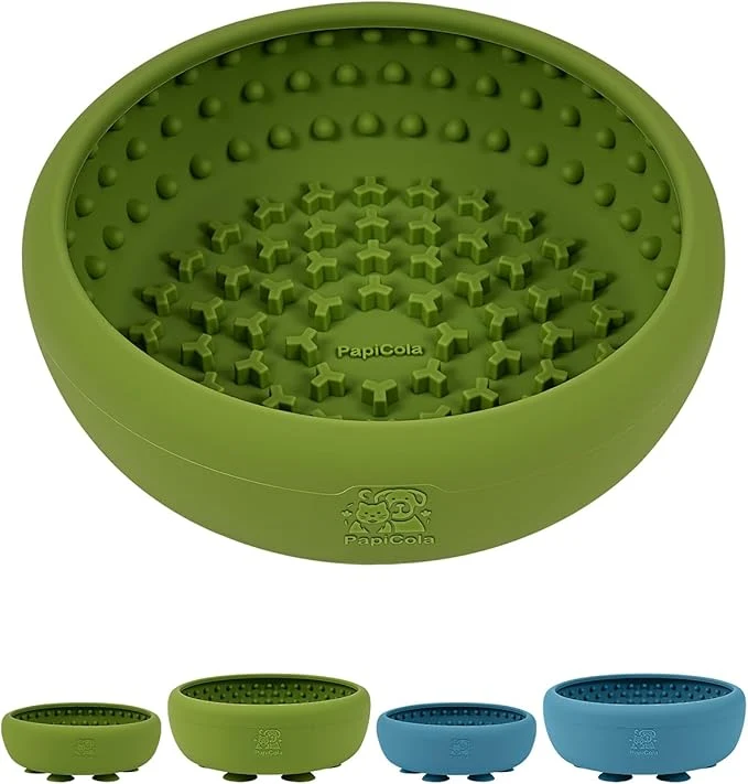 Elegant Dog Lick Bowl for Dogs Lick Mat Slow Feeder Lick Bowl with Strong Suction BPA- Silicone ze Licking Bowl for Anxiety Relief Enrichment Distraction Dishwasher Safe Green L About ThisOverview Durable