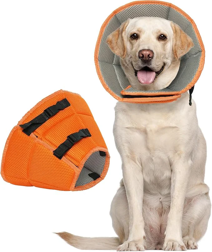 Clean Dog Cone for Large Dogs After Surgery Adjustable Soft Recovery Cone Collar for Lightweight