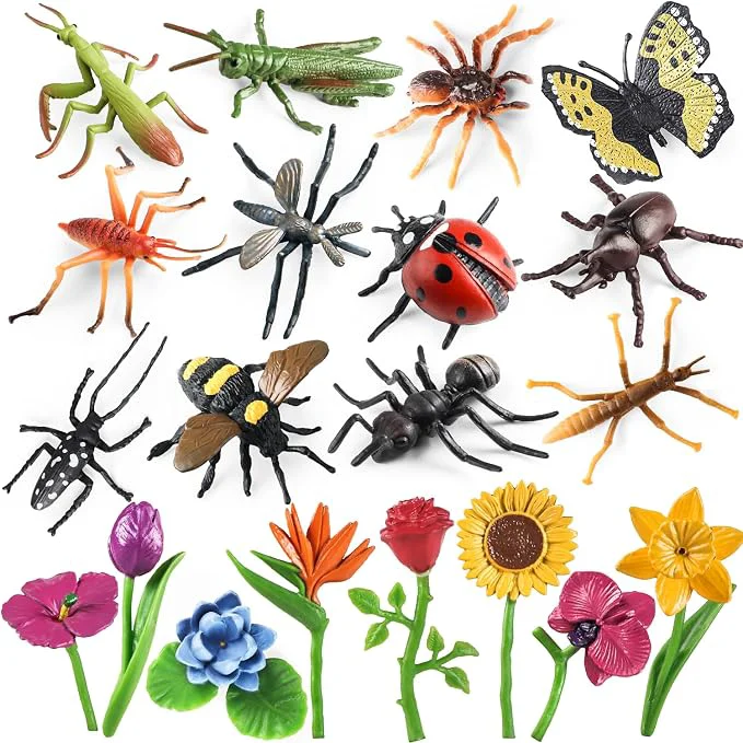 Superior 20Pcs Insect Toy Fake Plastic Bugs Figures Reusable