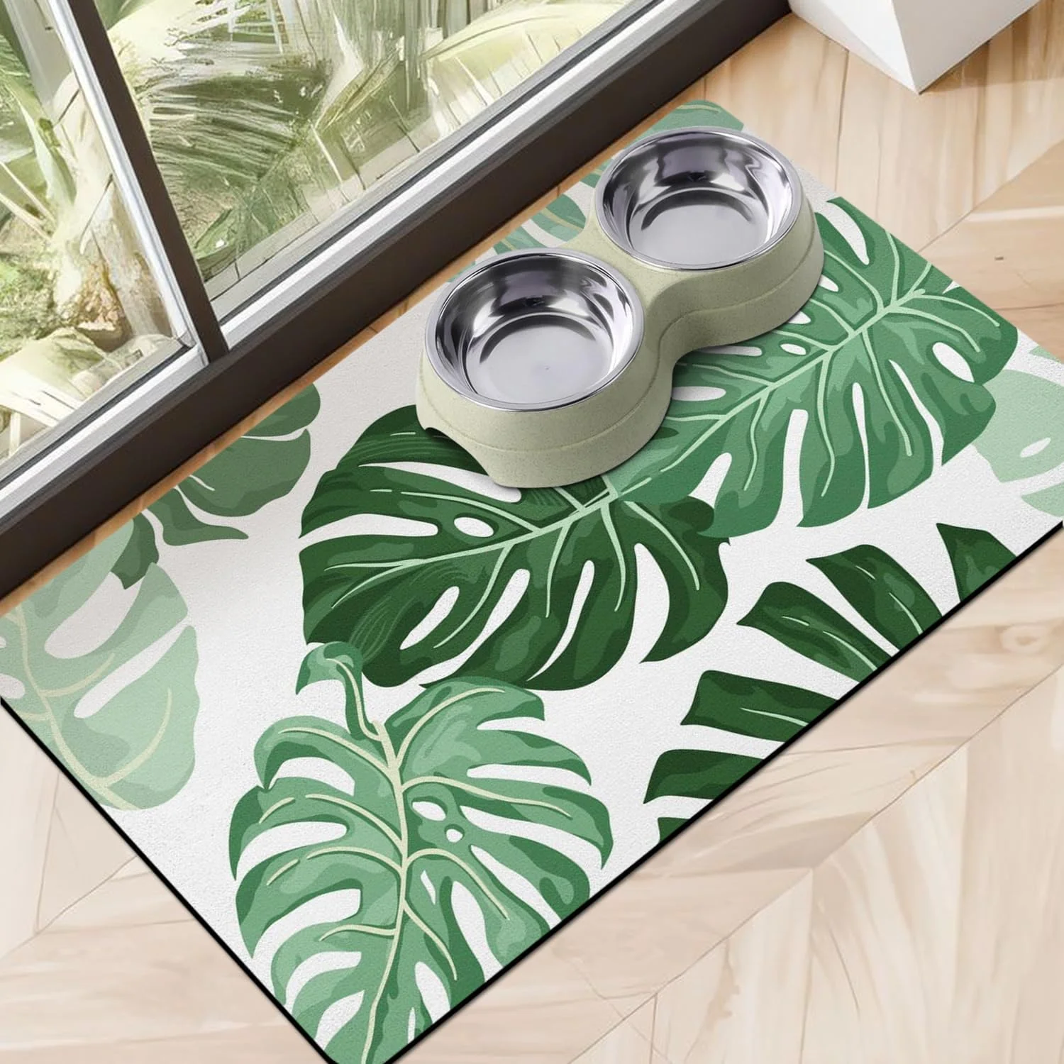 World-Class Dog Food Mat for Floors Absorbent Bowl Mat for Water Dispenser Quick Dry Cat Food Pet Supplies Stylish
