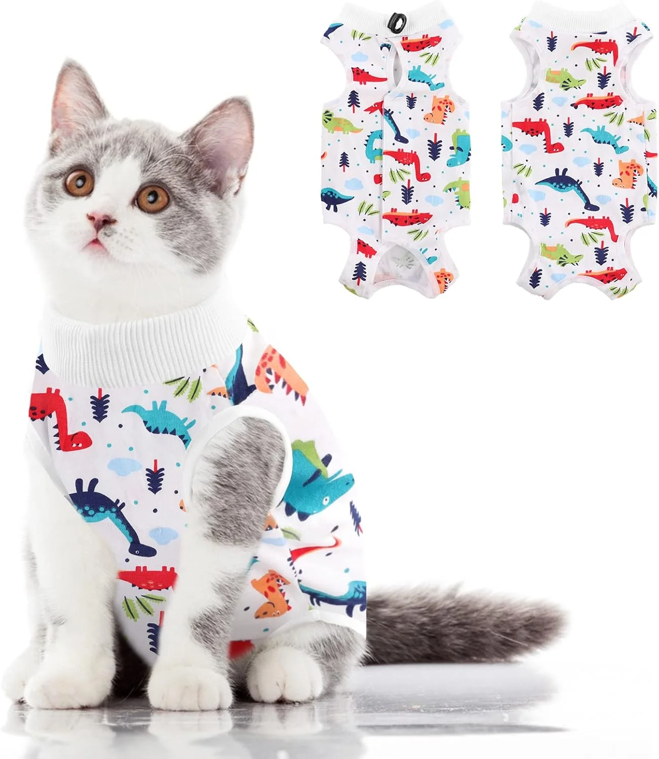 Exclusive SUNFURA Cat Recovery Suit Kitten Surgical Full Bodysuit for Abdominal Wound Protector Anti Licking After Surgery Professional Bandages Cone E-Collar for Small Male Female Pets Optimized