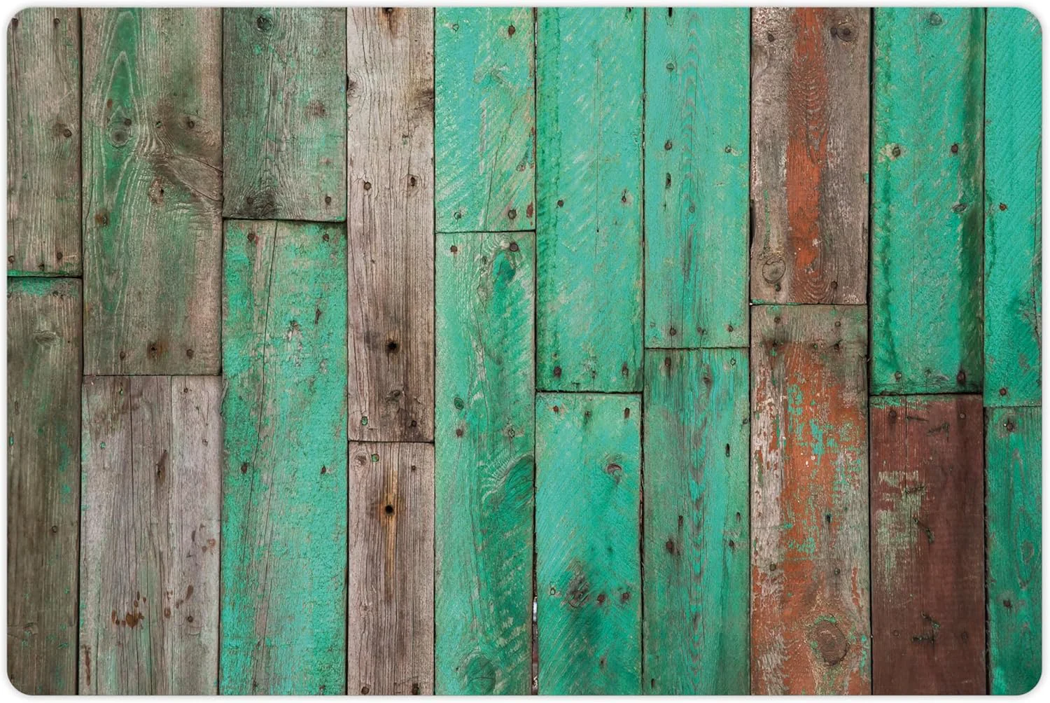 Clean Lunarable Rustic Pet Mat for Food and Water Stained Grunge Background with Distressed Piece of Pine Stick Sapwood Non-Slip Rubber Mat for Dogs and Cats 18 X 12 Green Brown Artisan