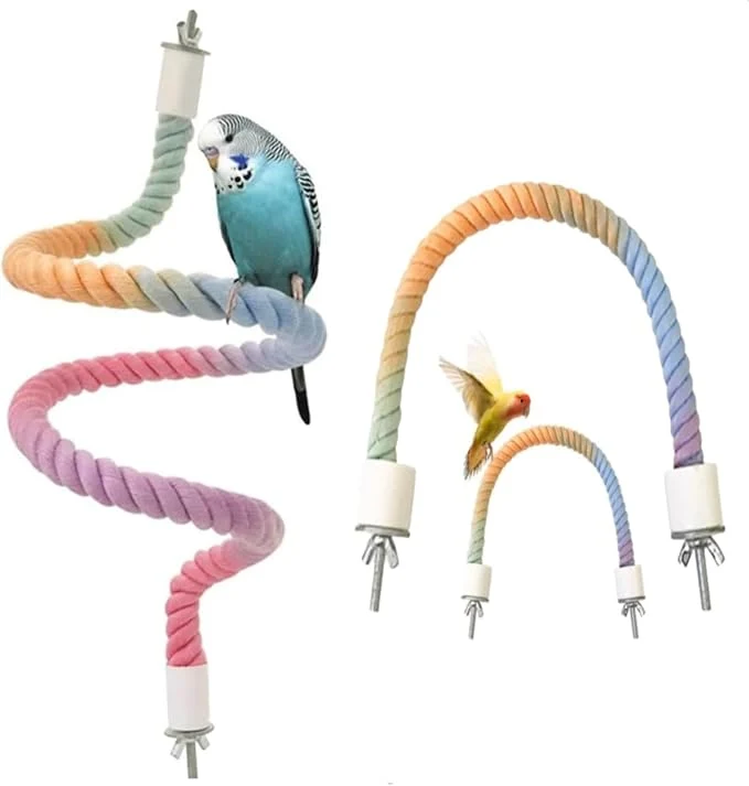 Green 3 PCS of Bird perches Gradient Ropes Used as Climbing Ropes Crafted