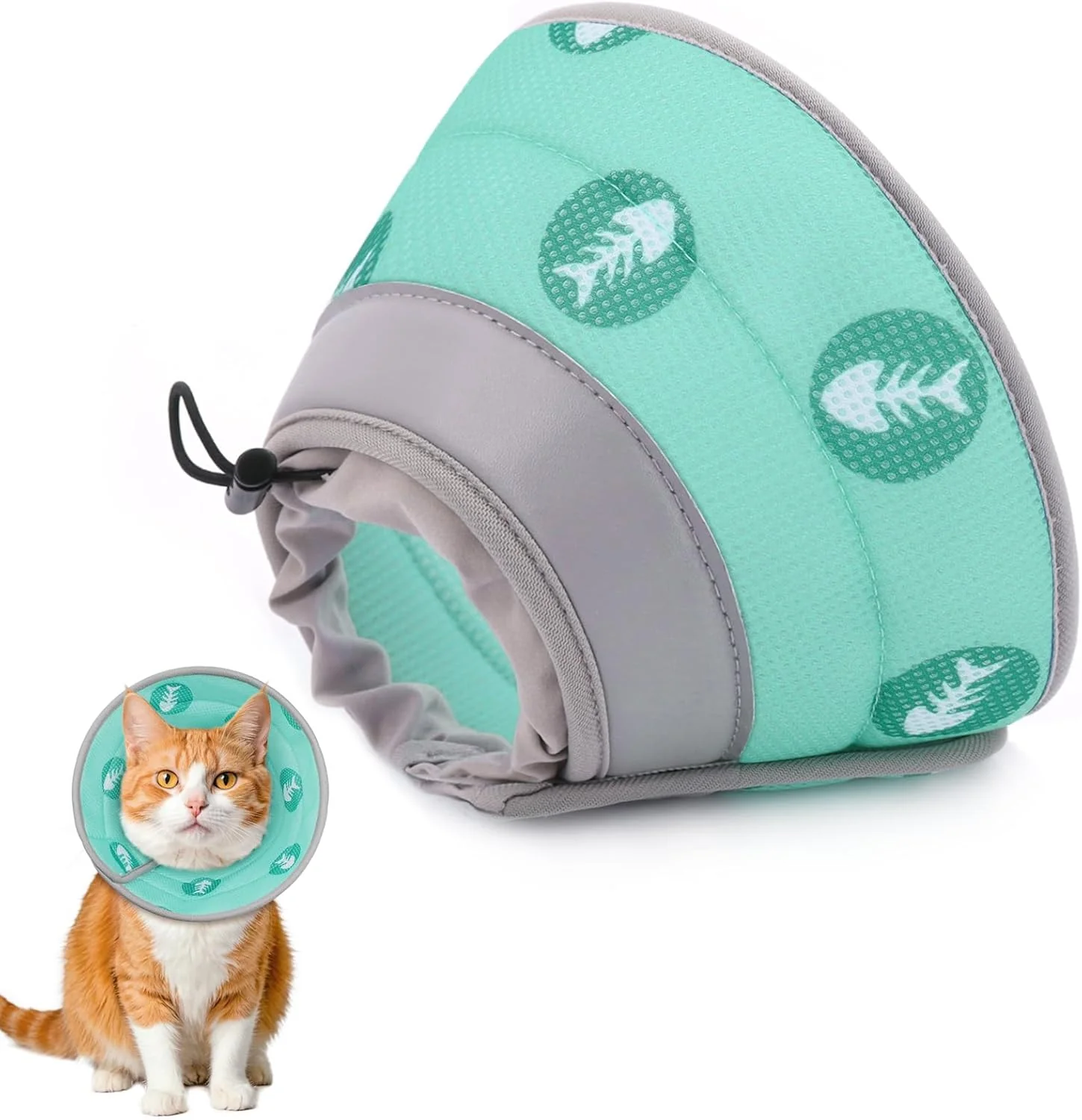Carefully Designed Cat Cone Collar Soft to Stop Licking After Surgery Cat Recovery Collar for Small Large Cats Adjustable Elizabethan Collar Relaxed