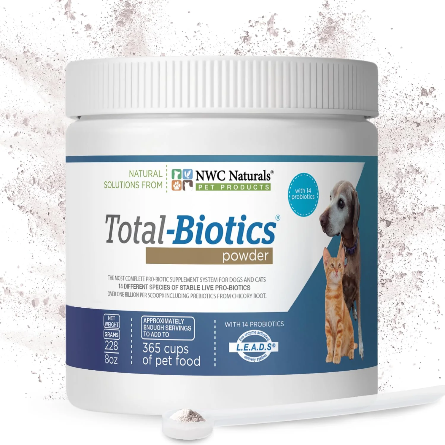 Classic NWC Naturals Total-Biotics Cat Dog Probiotics – Digestive Health Prebiotic 365 Servings Secure
