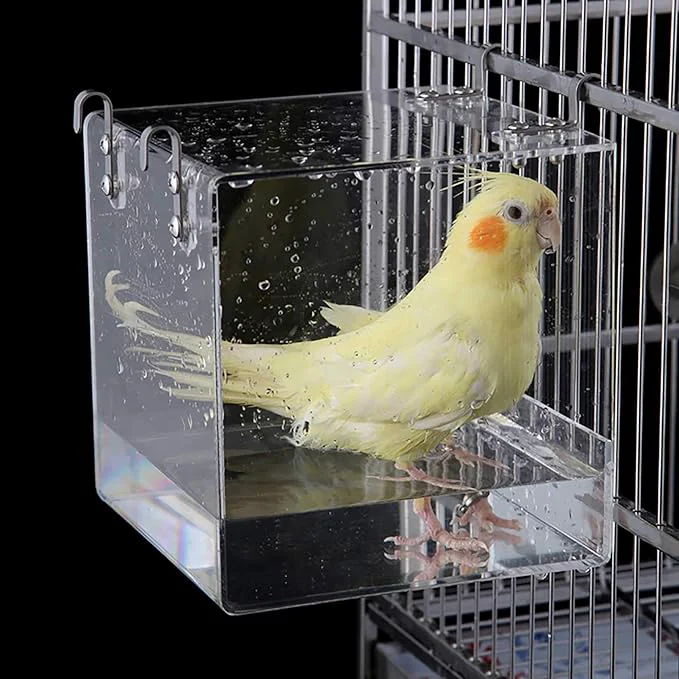 Verified Bird Bath Cage Cleaning Pet Supplies Cockatiel Bird Bathtub Carefully Designed