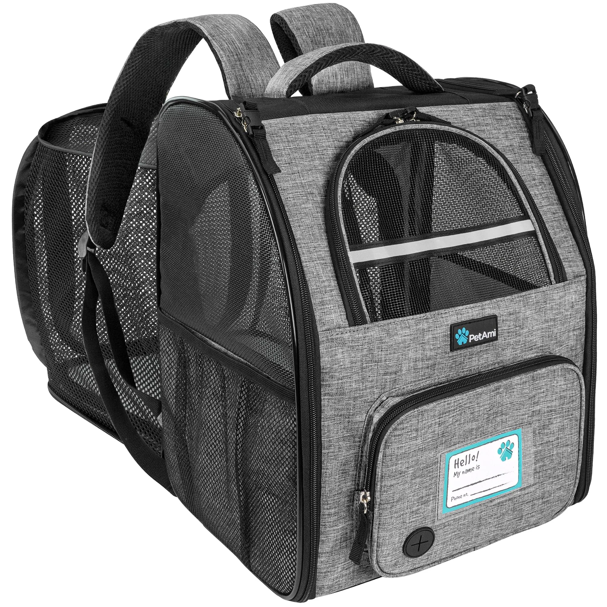 Sustainable PetAmi Expandable Dog Cat Backpack Carrier – Airline Travel Backpack Premium Material
