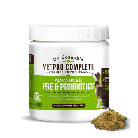 Dependable VetPro Complete Advanced Probiotics for Dogs — 90 Scoops Gut Health Allergy Support Premium Material