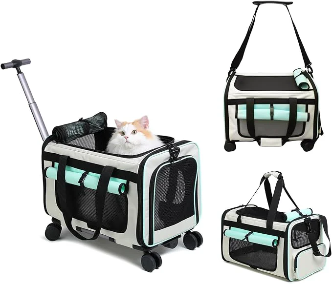 Trusted Expandable Pet Carrier with Wheels Long-Lasting