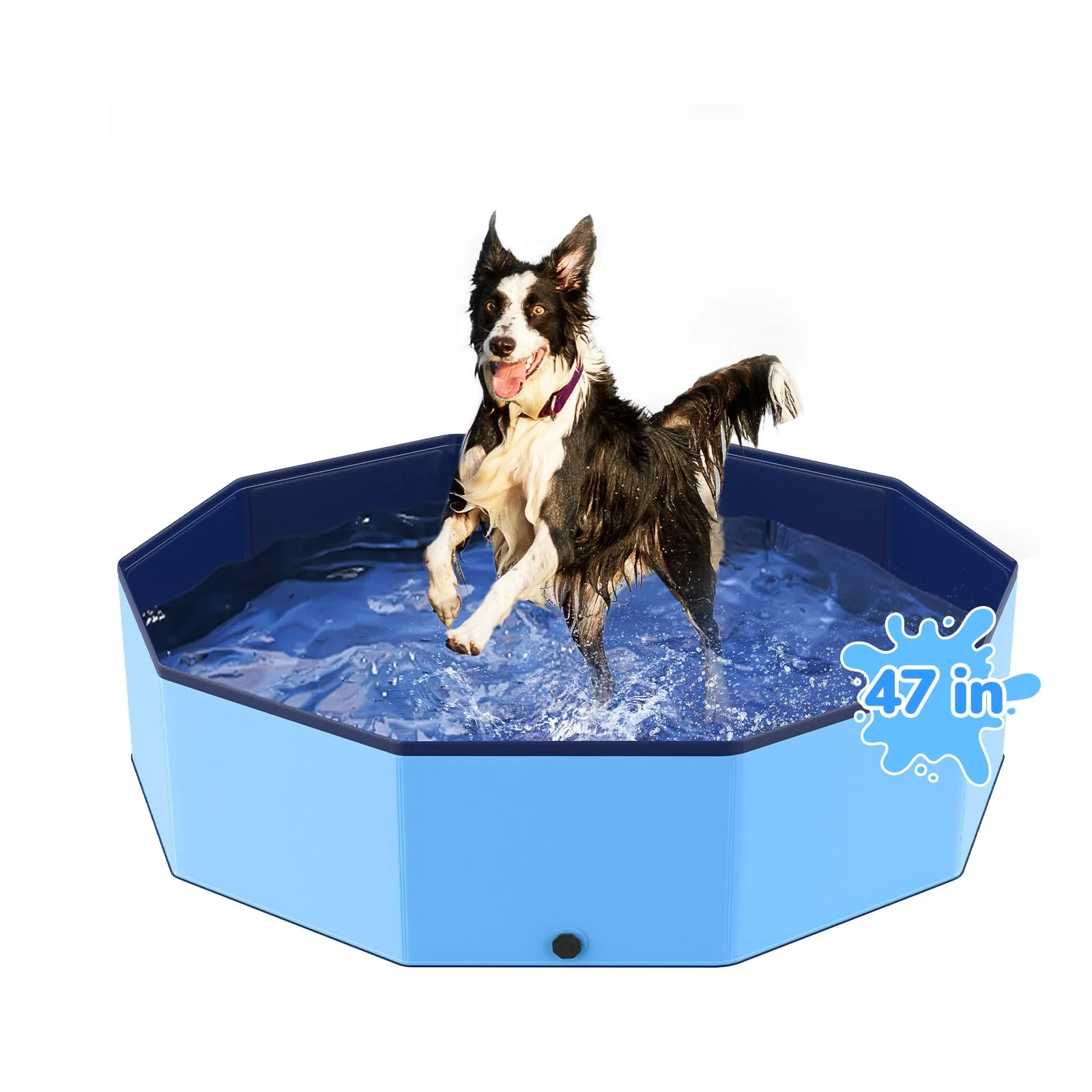 Refined Bilibara 47'' Foldable Dog Pool — Durable Non-Slip Pet Bath Play Pool Next-Generation