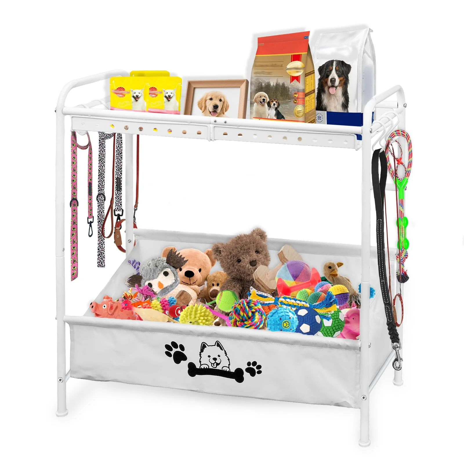 Breathable Rvelidode Large Dog Toy Basket 2-Tier Storage Organizer for Living Room Excellent