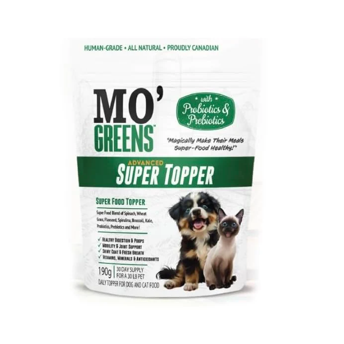 Pure Mo Greens All Natural Super Greens Topper for Dogs Cats Probiotics Vitamins Antioxidants Efficient