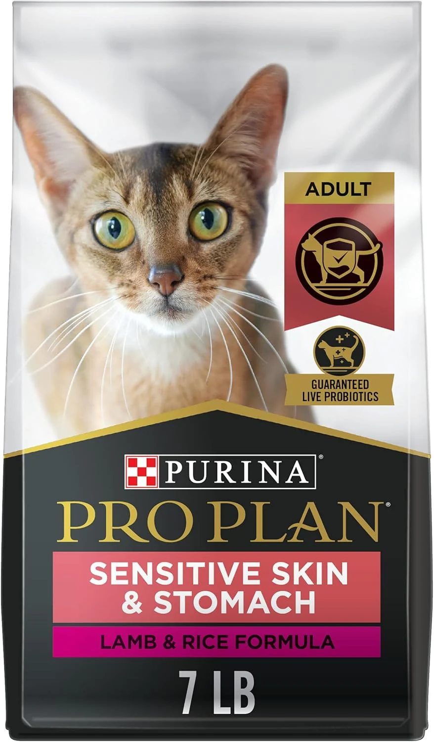 Modern Purina Pro Plan Sensitive Skin and Stomach Cat Food Lamb and Rice Formula - 7 lb. Bag Advanced